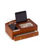 11.25 in. D x 4 in. H x 7.5 in. W Wood Storage/Valet in Brown - Image 1