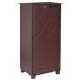 Kitchen Trash Bin Cabinet Brown MDF 14.96 in. Sideboard Dog Proof Garbage Can with 2 Wood Holders and Air Purification - 20.47 in. - Image 1