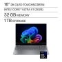 HP - OmniBook X – 16” 2K OLED Touchscreen Laptop – Intel Core Ultra X7 (2026) – 32GB Memory – 1TB SSD – Copilot+ PC - Meteor Silver - Image 2