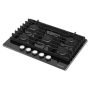KitchenAid - 36 in. Wide 5 burners Built-In Gas Cooktop with Dishwasher-Safe Grates and Knobs - Black - Image 2