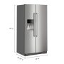 Maytag - 36 in. Wide 21 cu. ft. Counter-Depth Side-by-Side Refrigerator with Arctic Blue Interior - Fingerprint-Resistant Stainless Finish - Image 3