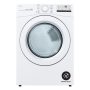 LG - 7.4 Cu. Ft. Stackable Electric Dryer with FlowSense - White - Image 2