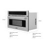 ZLINE - 30 in. 1.6 cu. ft. Built-in Convection Microwave Oven with Speed and Sensor Cooking (MWO-30) - Stainless Steel - Image 4