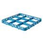 19.75 in. x 19.75 in. 9-Compartment Optional Accessory Extender for OptiClean Glass washing Racks in Blue (Case of 6) - Image 1