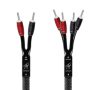 AudioQuest - Rocket 44 Single BiWire 13' Analog Speaker Cable w/ SureGrip 500 Connectors with Banana to Banana Connectors - Silver on Black - Image 1