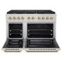 ZLINE - 48 in. Wide 8 Burner Autograph 6.7 cu. ft. Freestanding Paramount Dual Fuel Range with Gold Helix Handles - Stainless Steel - Image 2