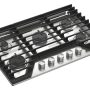 Whirlpool - 30 in. Wide 5 burners Built-In Gas Cooktop with EZ-2-Lift Hinged Cast-Iron Grates - Stainless Steel - Image 2