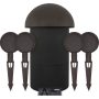 Sonance - PATIO4.1 W/ UA 2-125 AMP - Patio Series 4.1-Ch. Outdoor Speaker System with 2-Ch. Amplifier (Each) - Brown/Black - Image 1