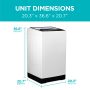 Black+Decker - Small Portable Washer, Portable Washer 1.7 Cu.Ft. with 6 Cycles, Transparent Lid & LED Display - White - Image 2