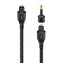 AudioQuest - Vodka Optical 9.8' Digital Toslink Fiber-Optic Cable + Mini-Adaptor with Toslink to Toslink Connectors - Blue on Black - Image 1