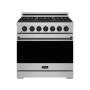 36 in. Wide 6 Burner Gordon Ramsay Series by Thor Kitchen 6.0 Cu. Ft Freestanding Gas Range with Black Hardware - Stainless Steel - Image 1