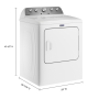 Maytag - 7.0 Cu. Ft. Electric Dryer with Extra Power Button - White - Image 4