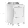 Maytag - 7.0 Cu. Ft. Electric Dryer with Steam and Pet Pro System - White - Image 4