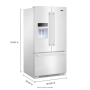 Maytag - 36 in. Wide 25 cu. ft. French Door Refrigerator with PowerCold Feature - White on White - Image 4