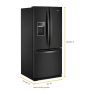 Whirlpool - 30 in. Wide 20 cu. ft. French Door Refrigerator - Black - Image 4