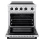 ZLINE - 30 in. Wide 4 Elements Autograph 4.2 cu. ft. Paramount Freestanding Induction Range with Electric Oven w/ Black Accents - Stainless Steel - Image 2
