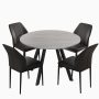 Siefert 35.4'' Round Dining Table Set, Kitchen Dining Table and 4 Dining Chairs - Image 1