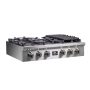 Forno Appliances - 36 in. Wide 6 Burner FORNO ALTA QUALITA PRO-STYLE GAS RANGETOP - Silver - Image 3