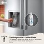LG - 36-in Wide 27.1 Cu. Ft. Side-by-Side Smart Refrigerator with Craft Ice - Black Stainless Steel - Image 3