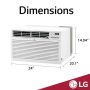 LG - 440 Sq. Ft. 9,500/9,800 BTU 230V Through-the-Wall Air Conditioner - White - Image 2