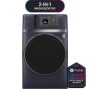 GE Profile - UltraFast 4.8 Cu. Ft. High-Efficiency Smart Front Load Washer and Electric Dryer Combo with Ventless Heat Pump - Sapphire Blue - Image 3