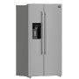 Forno Appliances - 40 in. Wide Salerno 20 Cu. Ft. Side-by-Side Built-In Refrigerator with Water and Ice Dispenser - Stainless Steel - Image 3