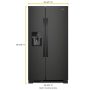 Whirlpool - 33 in. Wide 21 cu. ft. Side-by-Side Refrigerator with LED Interior Lighting - Black - Image 4