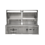 50" Coyote Outdoor Living Combination Liquid Propane Gas (LP) and Charcoal Grill - Stainless Steel - Image 1