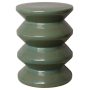 Accordion 18 in. H Green Round Ceramic Garden Stool - Image 1