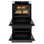 ZLINE - 30 in. Autograph Double Wall Oven w/ Air Fry in Satin Steel w/ Black Handles - Satin Stainless Steel - Image 2