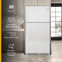 Whirlpool - 33 in. Wide 21 cu. ft. Top-Freezer Refrigerator with Frameless Glass Shelves - White - Image 3