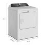 7.0 Cu. Ft. Whirlpool Electric Dryer with Moisture Sensor - White - Image 4