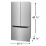 Frigidaire - 32 in. Wide 20 Cu. Ft. Counter-Depth French Door Refrigerator with Internal Water Dispenser - Fingerprint-Resistant Stainless Steel Look - Image 3
