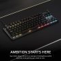 CORSAIR - K70 CORE TKL Compact Wired RGB Pre-Lubed Linear Mechanical Switches Gaming Keyboard with Sound - Black - Image 2