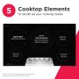 Frigidaire - Gallery 36 in. Wide 5 Elements Built-In Electric Cooktop with EvenTemp and 2-in-1 Dual Element - Stainless Steel - Image 3