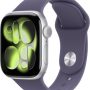 Apple Watch Series 11 (GPS) 42mm Silver Aluminum Case with Purple Fog Sport Band - S/M - Silver - (2025) - Image 1