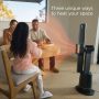 Shark - TurboBlade Cool + Heat – 2-in-1 Bladeless Tower Fan & Space Heater for Customizable Year-Round Indoor Use - Charcoal - Image 3