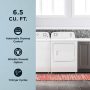 Amana - 6.5 Cu. Ft. Electric Dryer with Automatic Dryness Control - White - Image 3