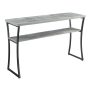 X-Calibur 48 in. Slate Gray/Black Standard Rectangle Wood Console Table with Storage - Image 1