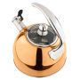Viking - 2.6 Quart Whistling Tea Kettle with 3-Ply Base - Rose Gold - Image 2