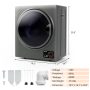 Costway Electric Tumble Compact Laundry Dryer Stainless Steel Wall Mounted 1.5 cu .ft. - Image 4