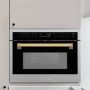 ZLINE - Autograph 24 in. 1.6 cu. ft. Built-in Convection Microwave Oven with Sensor Cooking in Satin Stainless with Gold Accents - Satin Stainless Steel - Image 4