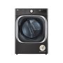 LG - 9.0 Cu. Ft. Stackable Smart Electric Dryer with Steam and Built-In Intelligence - Black Steel - Image 2