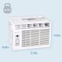 Keystone - 450 Sq. Ft 10,000 Cooling BTU Window Air Conditioner - White - Image 2