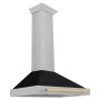 ZLINE - 36 inches - Convertible & Convertible - Wall Range Hood - Satin Stainless Steel - Image 3