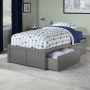Concord Walnut King Platform Bed with Flat Panel Foot Board and 2-Urban Bed Drawers - Image 1