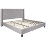 Black King Platform Bed Light Gray - Image 1