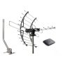 200 Miles Long Range Reception Amplified 4K 1080P UHF Digital Outdoor HD TV Antenna with 360° Rotation & Mounting Pole - Image 1