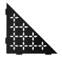 Shelf-E Matte Black Color-Coated Aluminum Floral Triangular Corner Shelf - Image 1