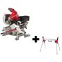 M18 FUEL 18V Lithium-Ion Brushless Cordless 7-1/4 in. Dual Bevel Sliding Compound Miter Saw Kit with Extra Blade and Miter Saw Stand (Tool Only) - Image 1